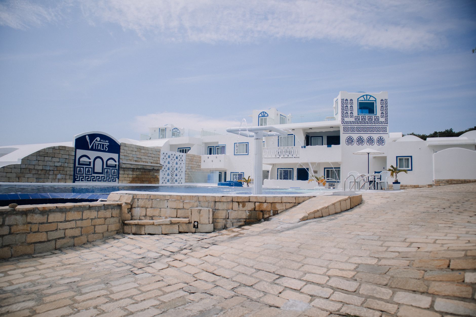 Boutique heritage stone hotel in mountain landscape